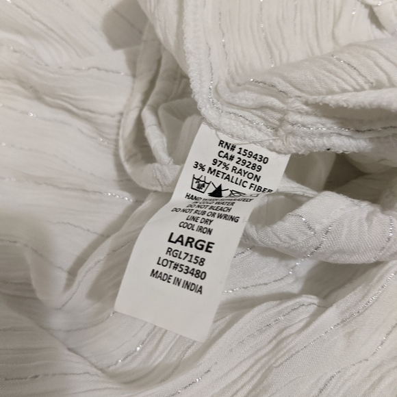 NWT Elan Gemma White Wide Leg Jumpsuit Cover Up - Picture 6 of 11